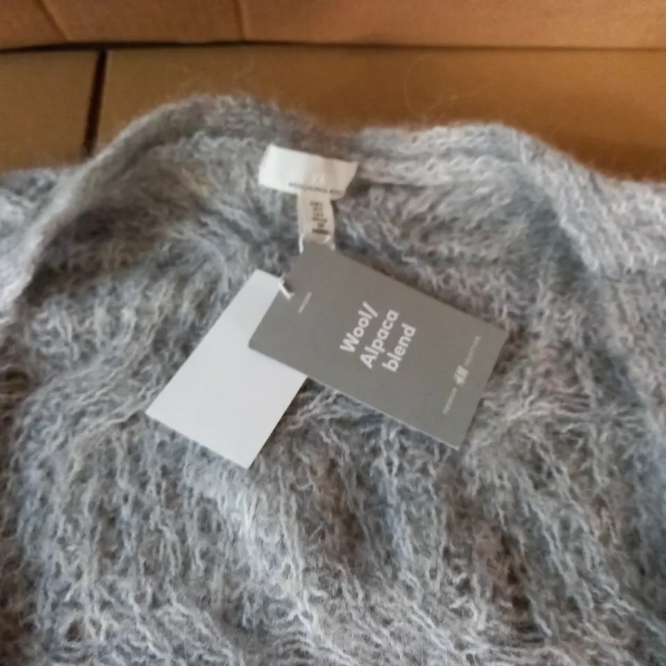 H&M WOOL/ALPACA BLEND GREY KNIT JUMPER - EUR S