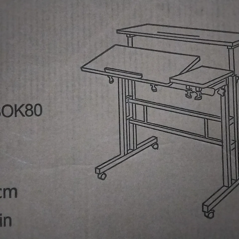 BOXED HOME OFFICE DRAFTING TABLE FRAME WHITE