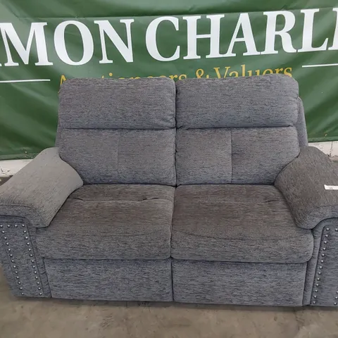 QUALITY BRITISH DESIGNER G PLAN BURFORD TWO SEATER SOFA BOUCLE GREY FABRIC