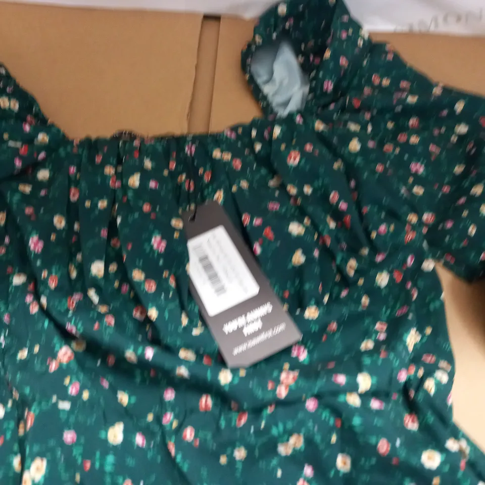 I SAW IT FIRST PUFF SLEEVE MIDI DRESS - SIZE UNSPECIFIED