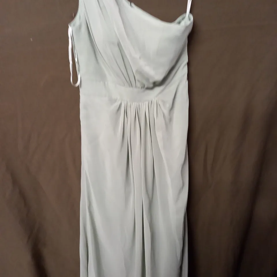 GREEN ONE SHOULDER OCCASIONAL DRESS - SIZE UNSPECIFIED