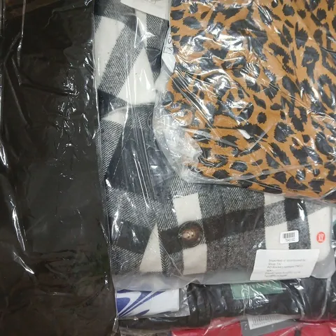 BOX OF APPROXIMATELY 20 ASSORTED CLOTHING ITEMS IN VARIOUS COLOURS, STYLES, AND SIZES - COLLECTION ONLY