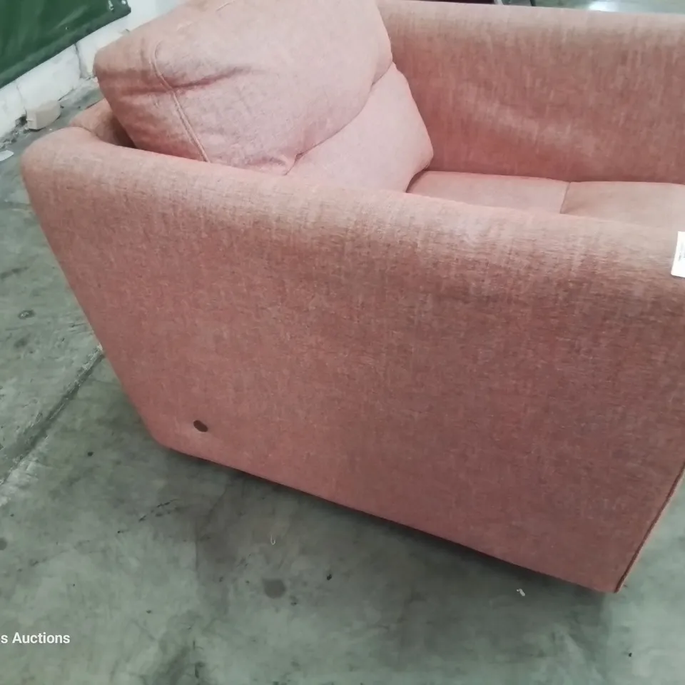 QUALITY BRITISH DESIGNER & MANUFACTURED G PLAN VINTAGE WALT SWIVEL CHAIR FIZZLE RHUBARB FABRIC 