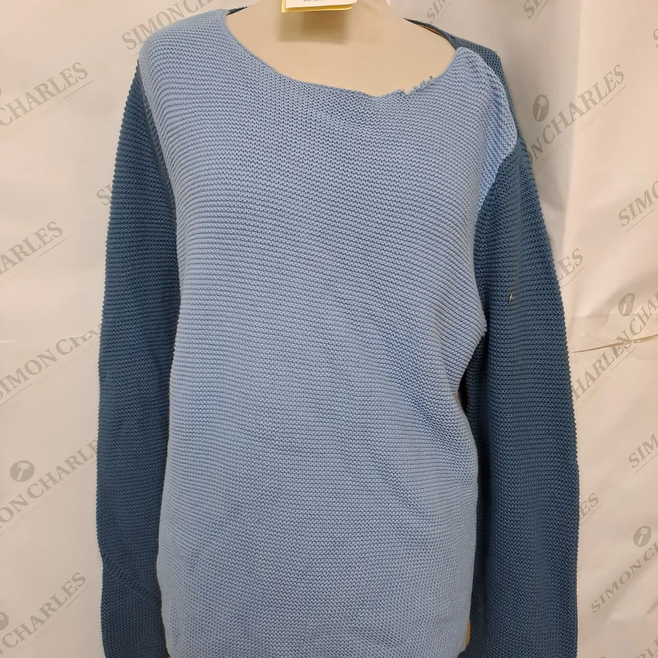 WHITE STUFF SET SAIL JUMPER IN BLUE MLT - SIZE 12