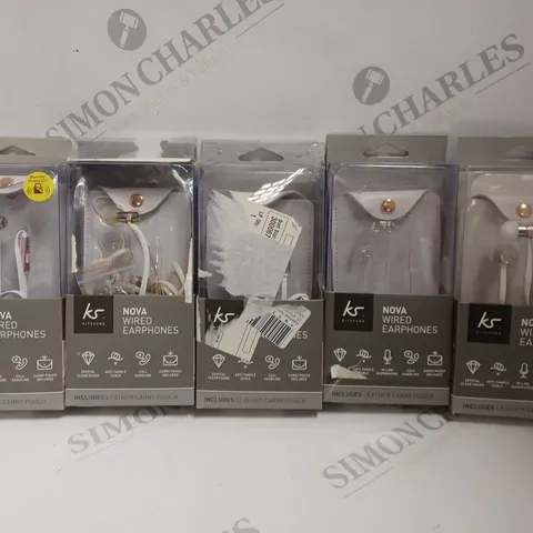 5 X BOXED KITSOUND NOVA WIRED EARPHONES