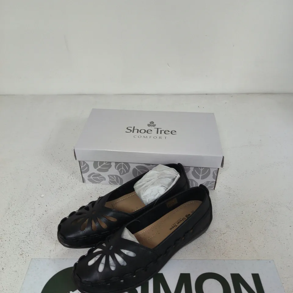 SHOE TREE PALMA BLACK WOMEN'S FLATS – UK 5
