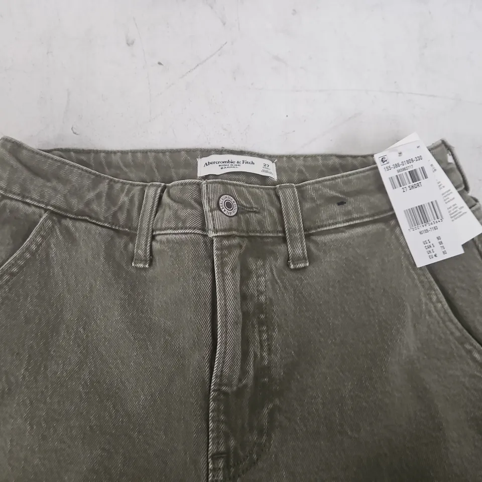 ABERCROMBIE & FITCH MEN'S GREY DENIM JEANS, 27 SHORT