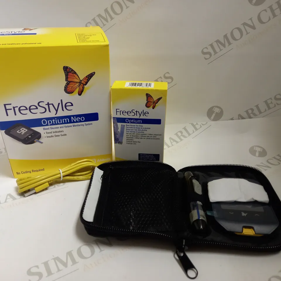 BOXED FREESTYLE OPTIUM NEO BLOOD GLUCOSE AND KETONE MONITORING SYSTEM