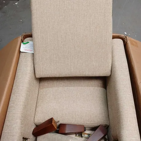 OUTLET ALISON CORK ARMCHAIR WITH WOODEN LEGS