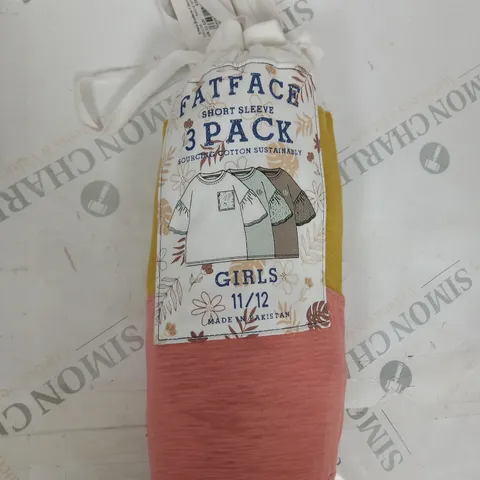 FATFACE SHORT SLEEVE 3 PACK T-SHIRTS SIZE 11-12 YEARS
