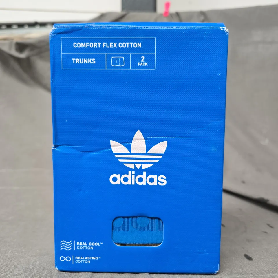 BOXED ADIDAS COTTON TRUNKS - X2 - SIZE SMALL