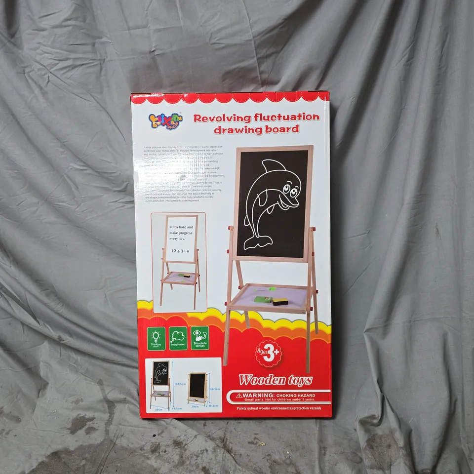 WOODEN TOYS 3+ REVOLVING FLUCTUATION DRAWING BOARD BOXED