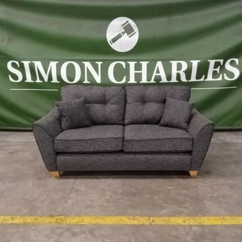 HALSTOW 2 SEATER FABRIC SOFA - CHARCOAL