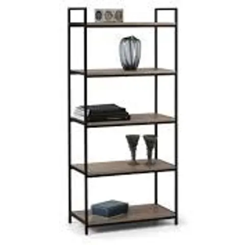 BOXED TRIBECA TALL BOOKCASE - BLACK/SONOMA OAK
