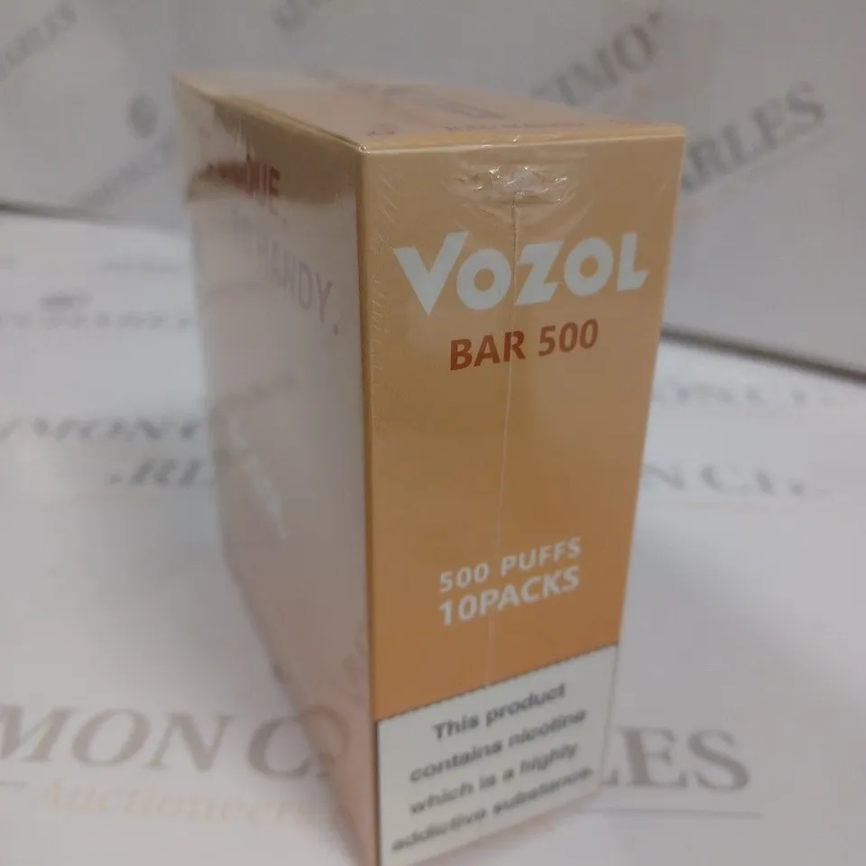 SEALED 10-PACK OF VOZOL BARR 500 E-CIGARETTES - ICED MANGO