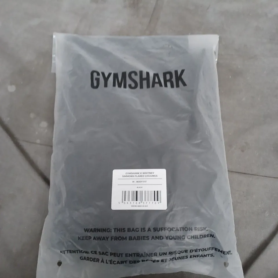 GYMSHARK X WHITNEY SIMMONS FLARED LEGGINGS – BLACK, WOMEN'S SIZE M (BODY FIT) (BAGGED)