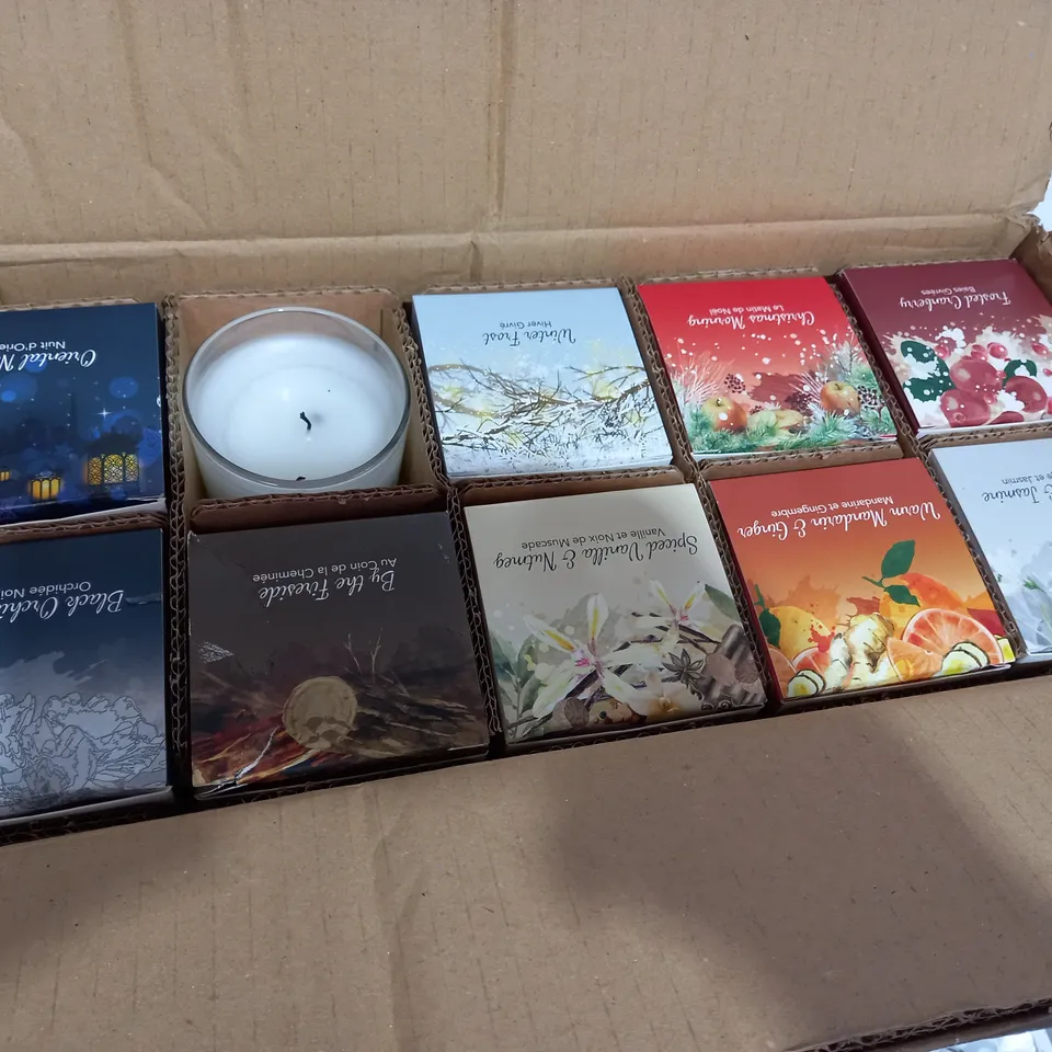 BOXED PRICES CANDLES SET OF 10 JAR CANDLES IN GIFT BOXES - COLLECTION ONLY 