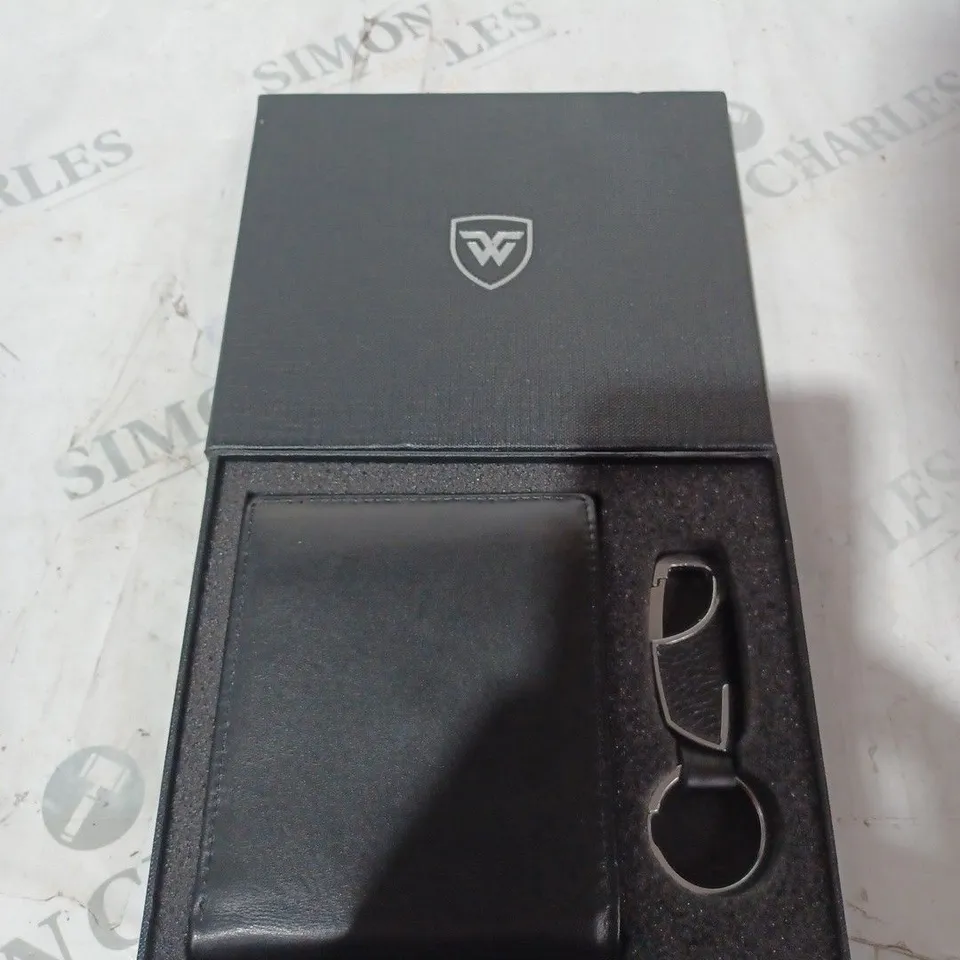 FAUX LEATHER WALLET WITH KEY RING 