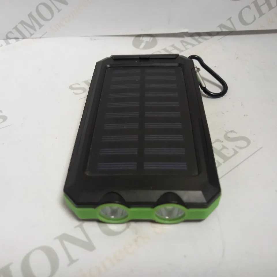 SOLAR POWERBANK WITH FLASHLIGHT AND COMPASS