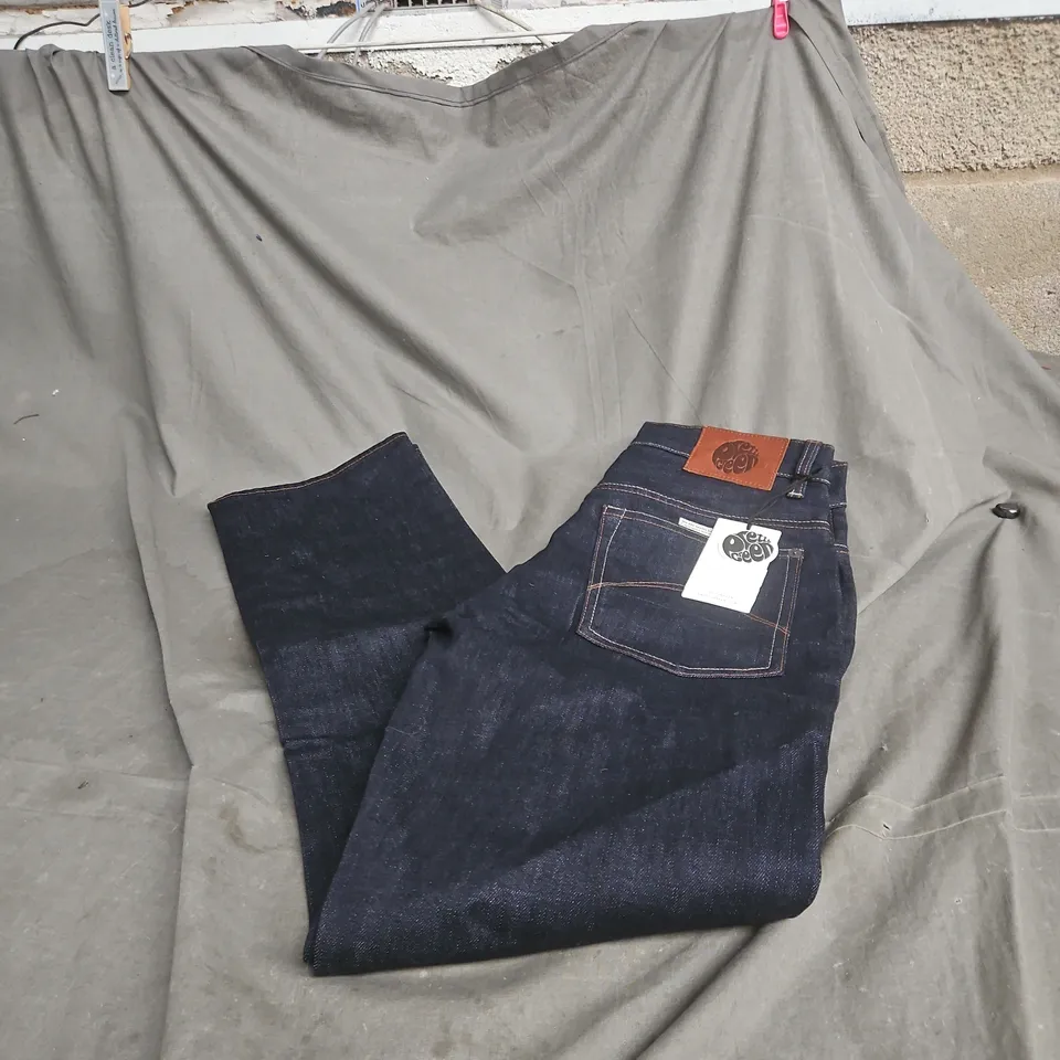 PRETTY GREEN MEN'S REGULAR FIT JEANS – DARK INDIGO DENIM UK 28 R