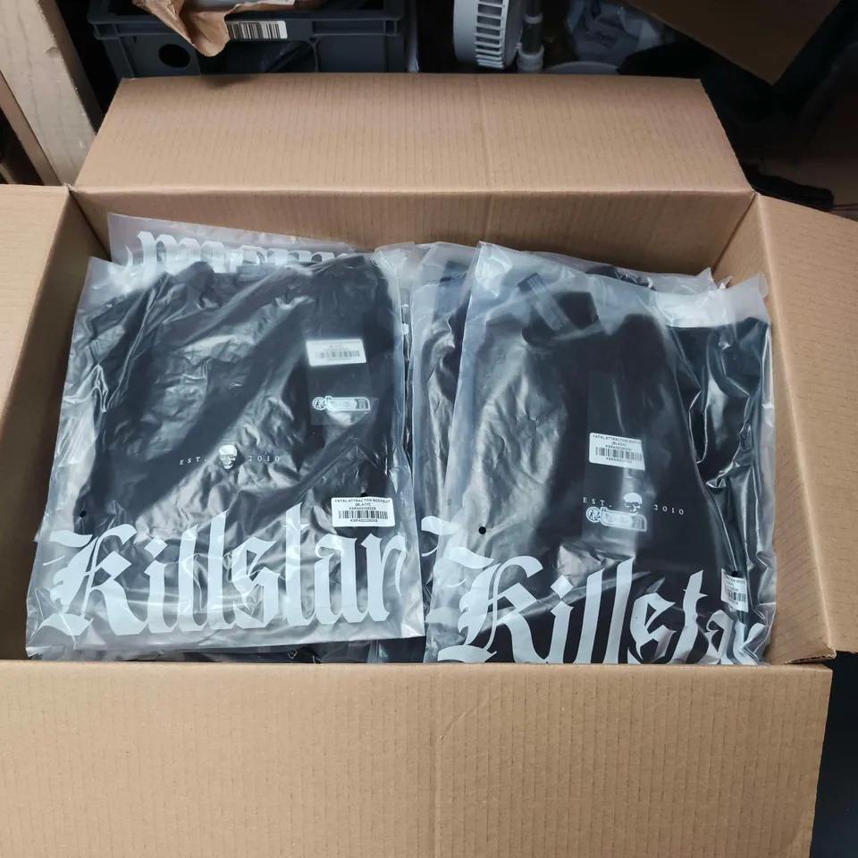 LOT OF APPROXIMATELY 45 BRAND NEW KILLSTAR FATAL ATTRACTION BODYSUITS IN BLACK - ALL SIZE XS