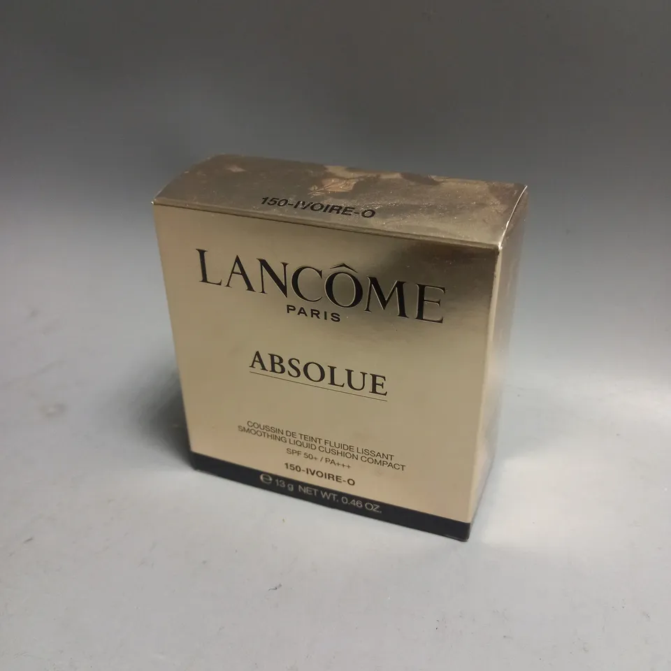 BOXED LANCOME ABSOLUE SMOOTHING LIQUID CUSHION COMPACT SPF 50 150-IVOIRE-O 13G