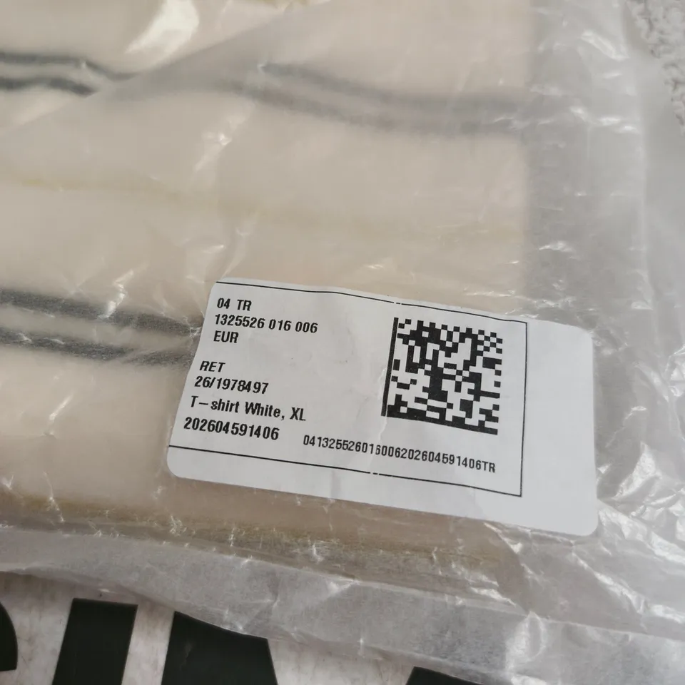 COS WHITE STRIPED T SHIRT XL BAGGED TAGGED