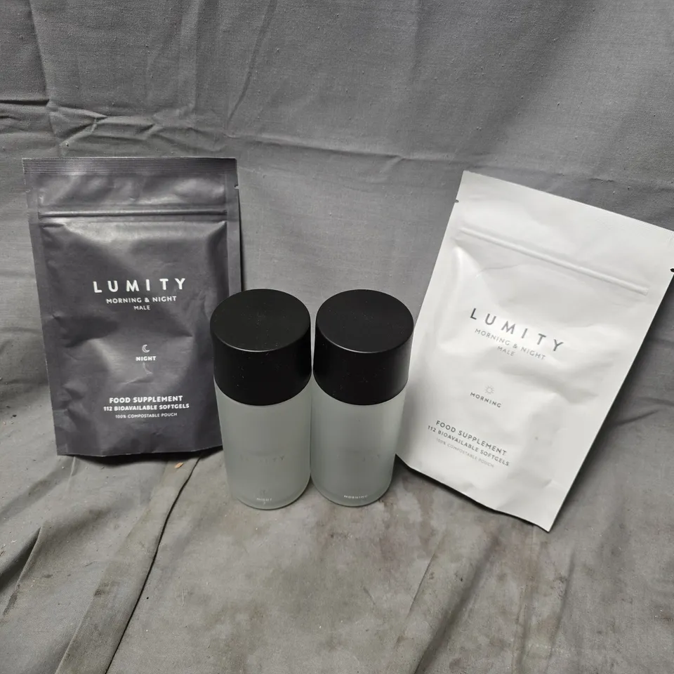 BOXED LUMITY MORNING & NIGHT MALE SUPPLEMENT 4 WEEK STARTER KIT
