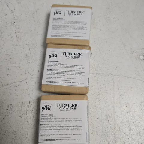 GOLDEN GLOW TURMERIC GLOW BAR – 3-PACK, HOMEMADE IN THE UK (BOXED)
