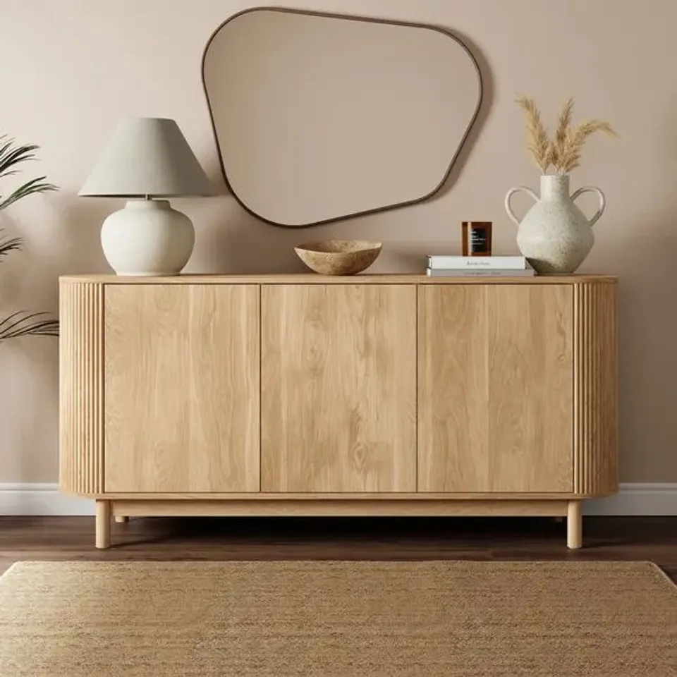 BOXED MATEO LARGE SIDEBOARD - OAK (2 BOXES)