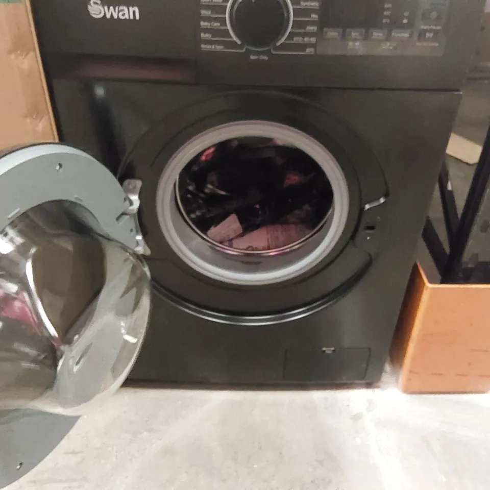 SWAN SW75130B 9KG LOAD, 1400 SPIN FREESTANDING WASHING MACHINE - BLACK