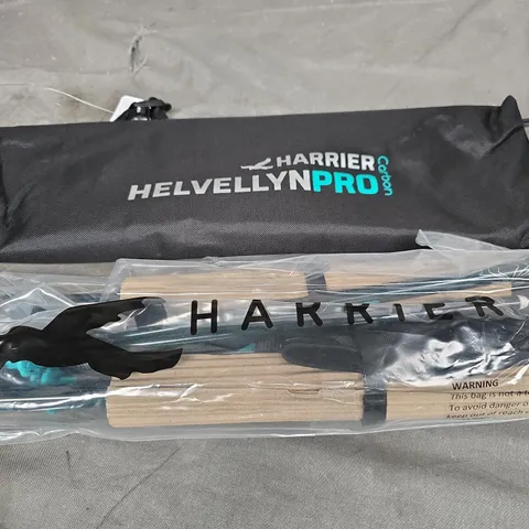 HARRIER HELVELLYN PRO V2 CARBON Z-POLE 125CM BLACK AND CYAN WITH CARRY BAG