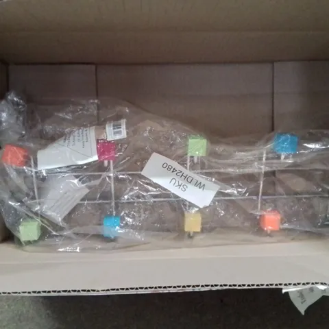 BOXED PREMIUM HOUSEWARES OVER DOOR 10 CUBES COAT HANGERS MULTI COLOURED