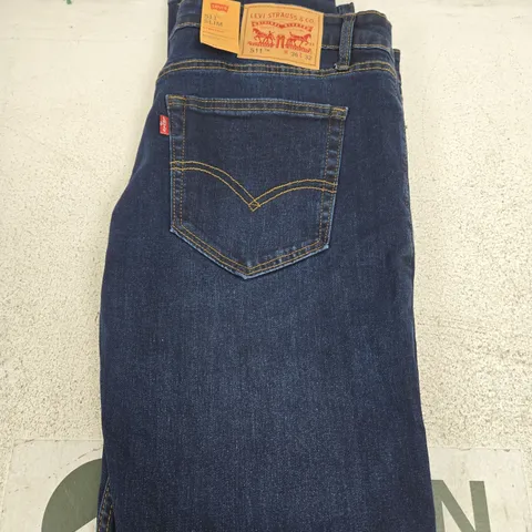 LEVI'S 511 SLIM JEANS – INDIGO DENIM, (W 36 L 32)