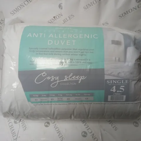 COMFYTEX ANTIALLERGENIC DUVET 4.5TOG - SIZE SINGLE 