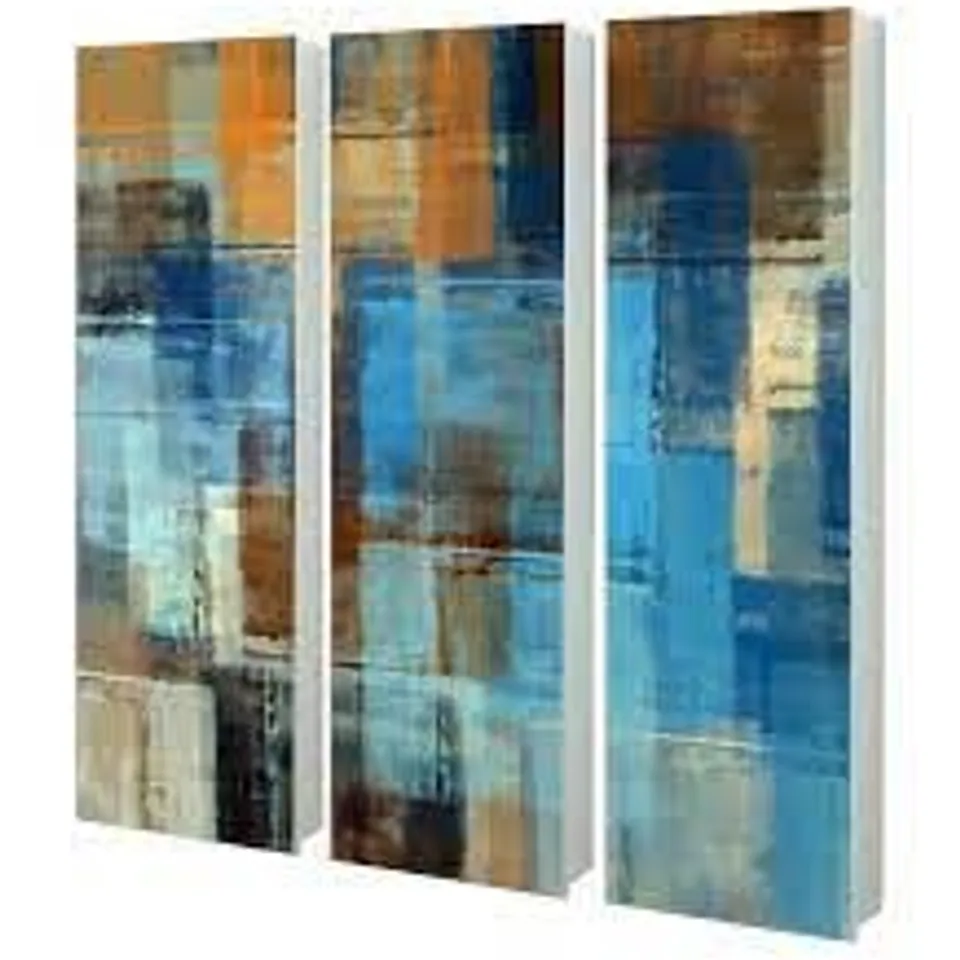 ABSTRACT 3 PIECE 20 PAIR SHOE STORAGE CABINET (3 BOXES)