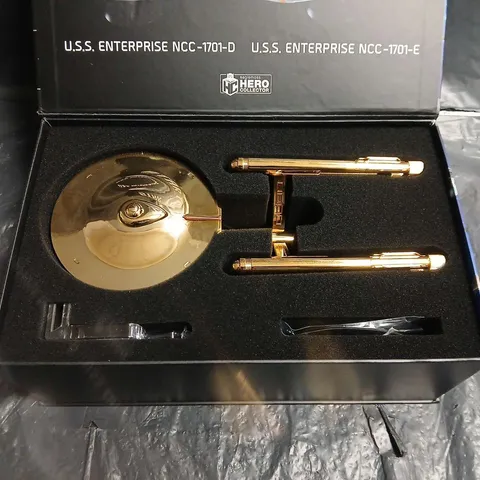 STAR TREK NCC-1701-D GOLD U.S.S. ENTERPRISE β THE OFFICIAL STARSHIPS COLLECTION (HERO COLLECTOR)
