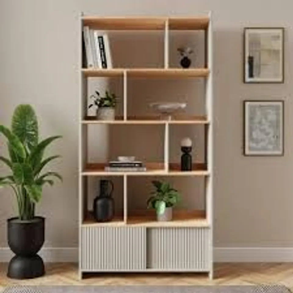BOXED GEORGI NATURAL BOOKCASE (2 BOXES)