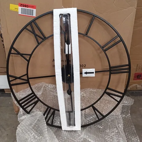 BOXED WALL CLOCK - BLACK (1 BOX)