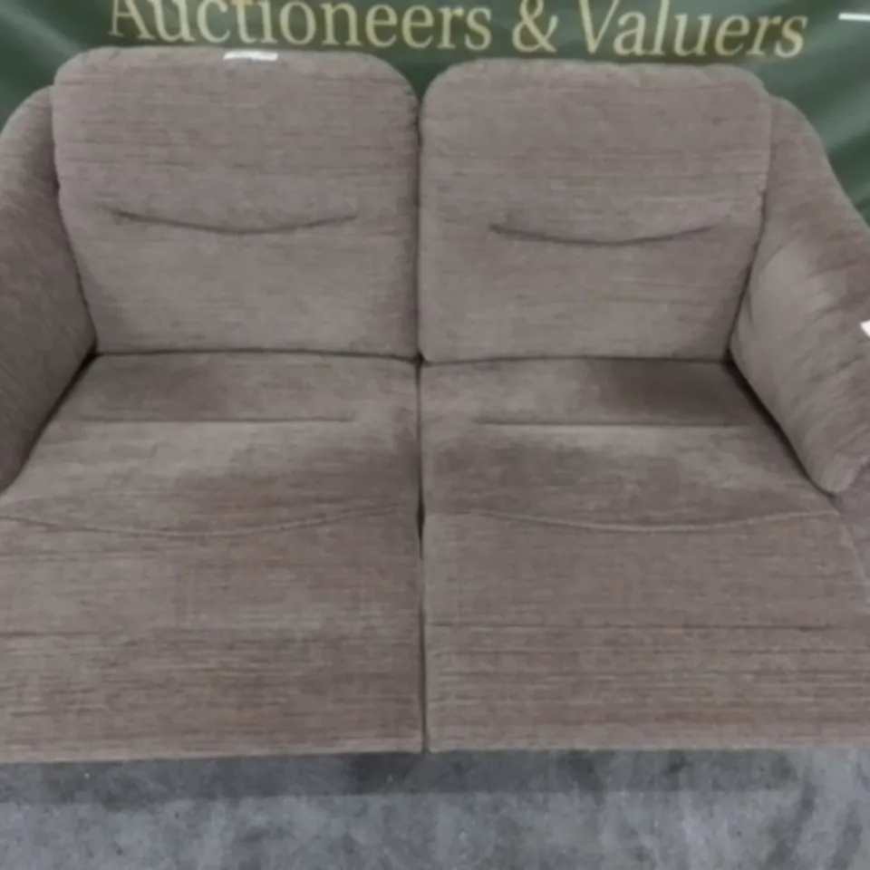 DESIGNER G PLAN MADE JACKSON VICTORIA GINGER FABRIC MANUAL RECLINING THREE SEATER SOFA