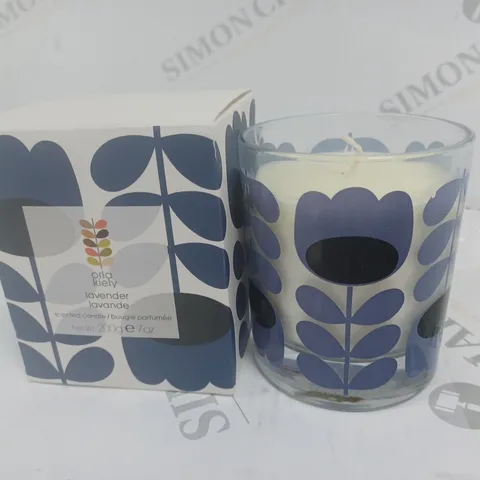BOXED ORLA KIELY LAVENDER SCENTED CANDLE 200G