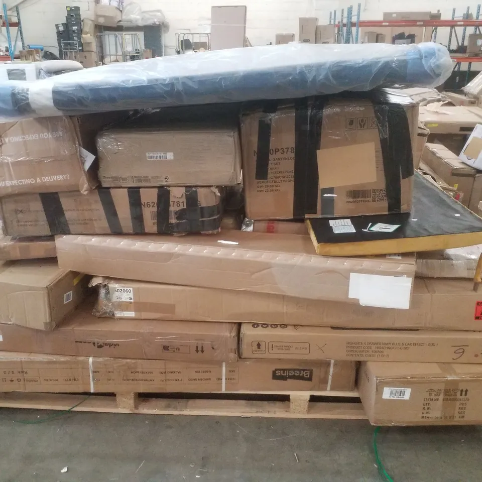 PALLET CONTAINING ASSORTED INCLUDING FLATPACK FURNITURE PARTS
