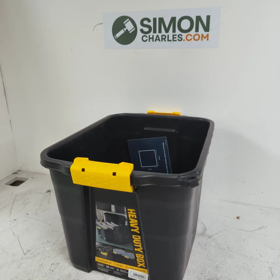 STRATA HEAVY DUTY TOOL BOX – BLACK 42 LITRE - NO LID