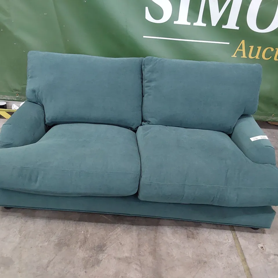 QUALITY BRITISH DESIGNER LOUNGE Co. ROSE 2.5 SEATER BLUE/GREEN PLUS FABRIC 