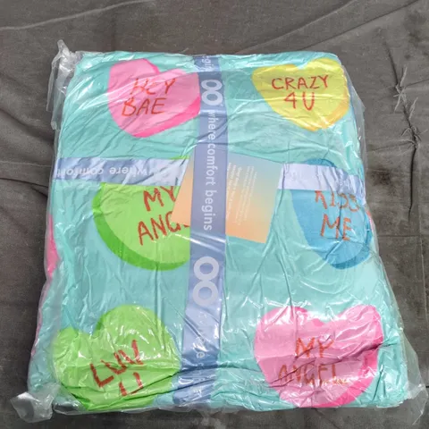 SEALED OODIE OVERSIZED HOODED BLANKET - LOVE HEART CANDIES