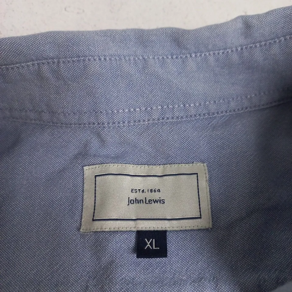 JOHN LEWIS MEN'S SHIRT – BLUE, SIZE XL