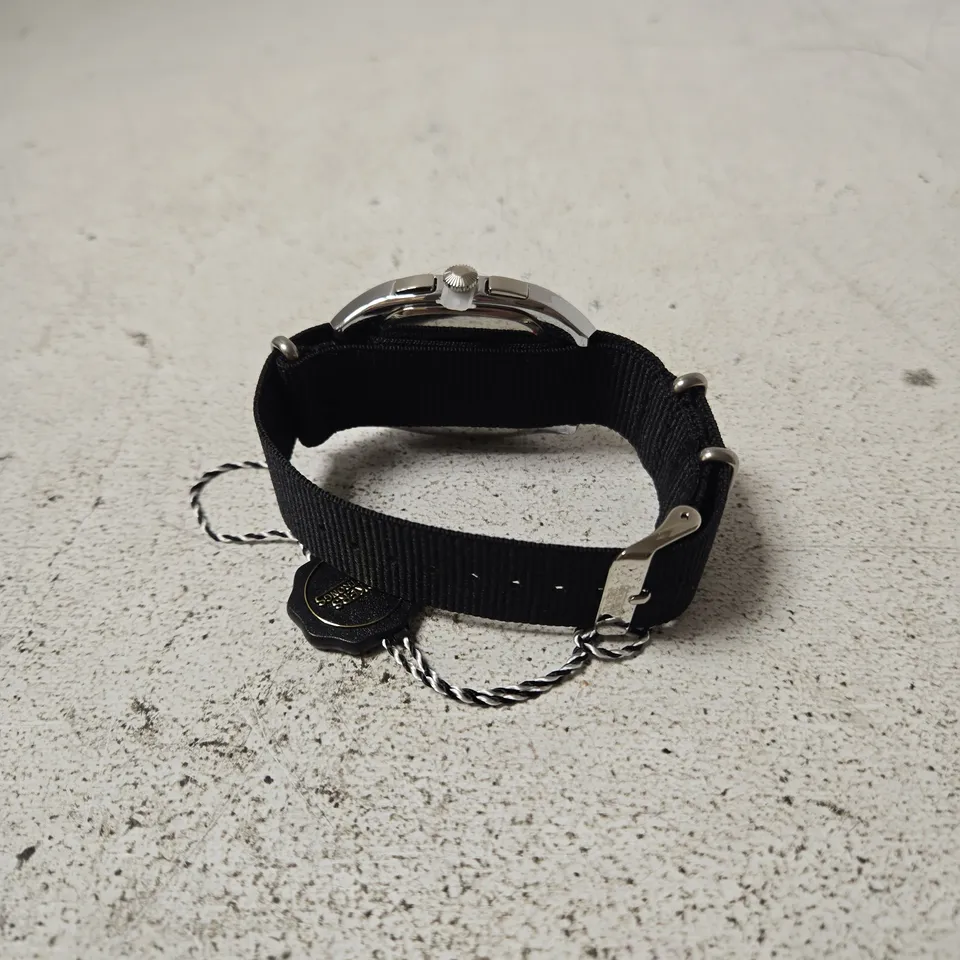 VICKERS ARMSTRONGS GYRO STEEL BLACK WATCH – CHRONOGRAPH, BOXED