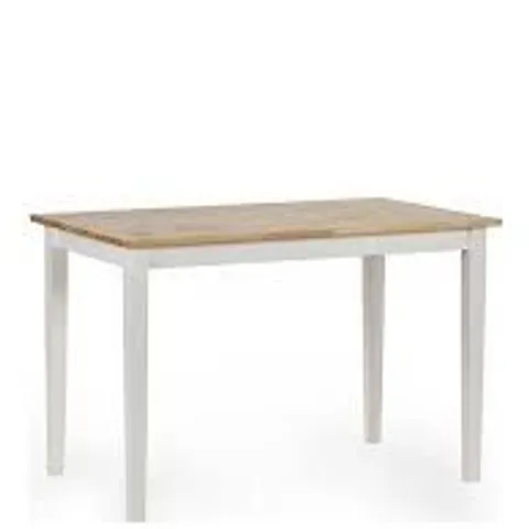 BOXED JULIAN BOWEN LINWOOD SMALL DINING TABLE - NATURAL/WHITE (1 BOX)