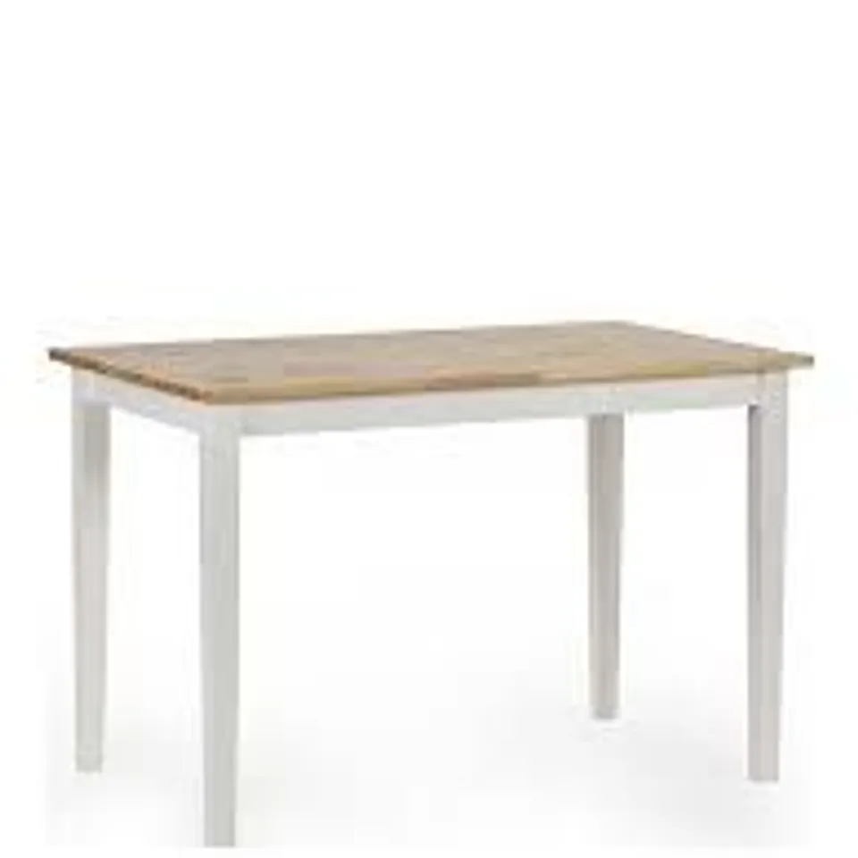 BOXED JULIAN BOWEN LINWOOD SMALL DINING TABLE - NATURAL/WHITE (1 BOX)