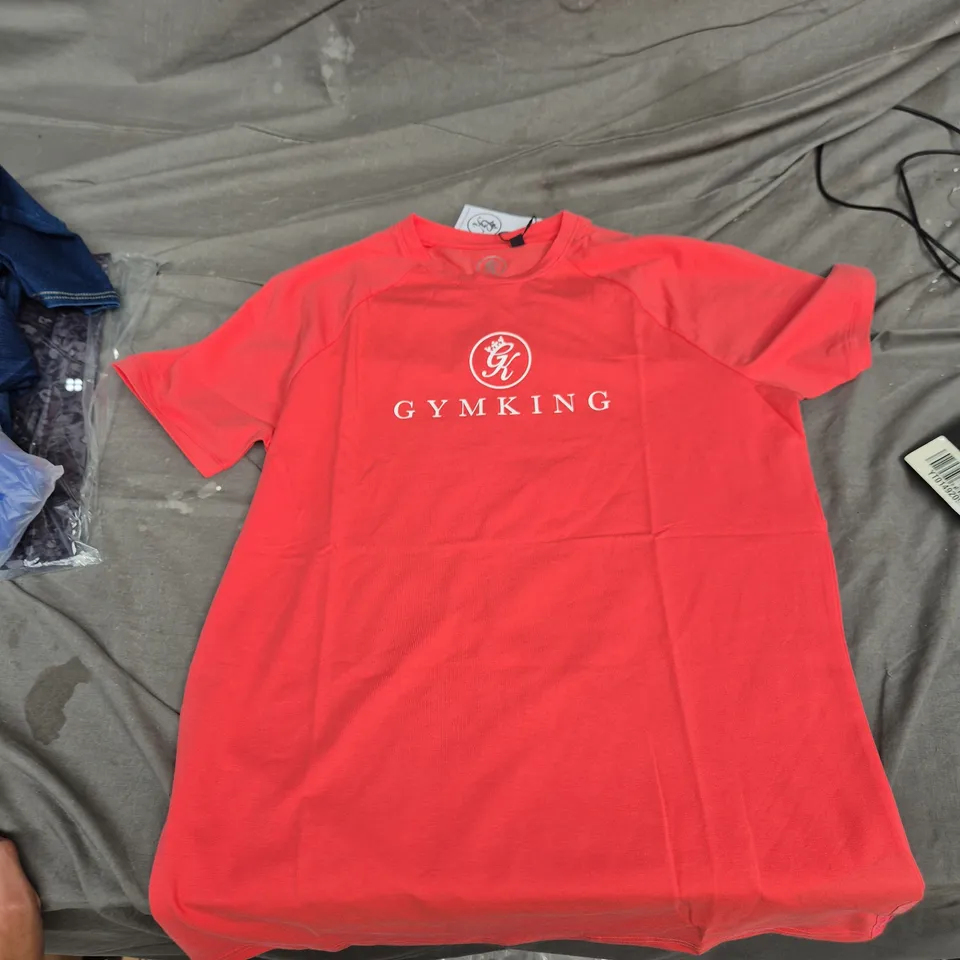 GYM KING PRO JERSEY TEE – CORAL, UK L (MEN'S)